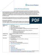 Rehabilitation Protocol For Posterior Cruciate Ligament PCLR