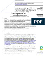 Jurnal - Factors Influencing Successful Hazard Analysis and Critical Control Point (HACCP) Implementation in Hypermarket Stores - En.id