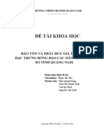 Đề Tài Khoa Học: Bảo Tồn Và Phát Huy Giá Trị Văn Hoá Đặc Trưng Đồng Bào Các Dân Tộc Thiểu Số Tỉnh Quảng Nam