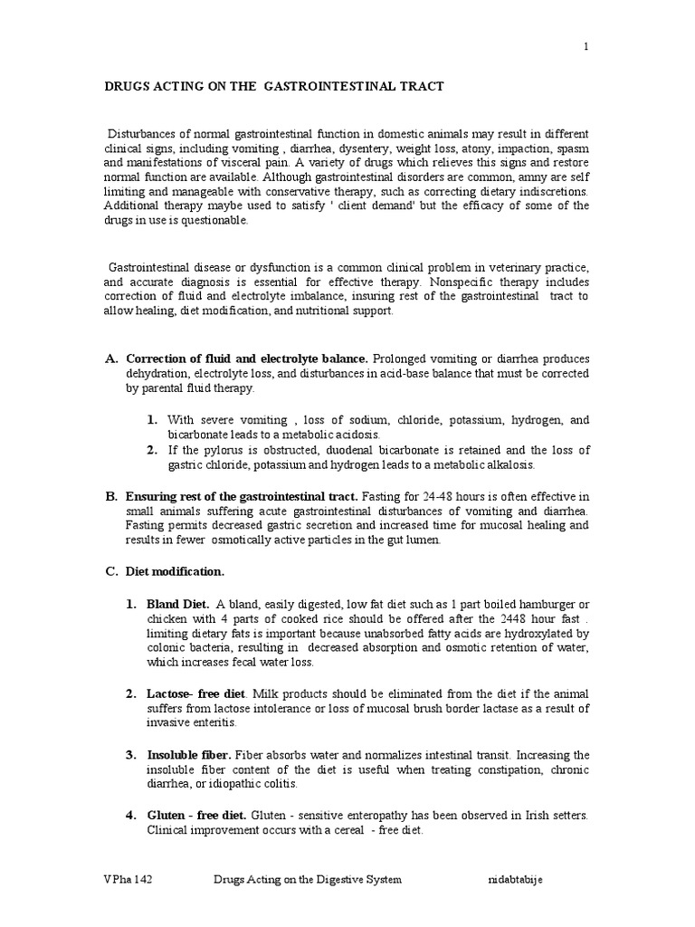 Digestive System Drugs PDF Vomiting Digestion