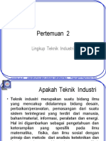 Teknik Industri Pertemuan 2 Lingkup dan Ilmu Dasar