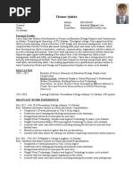 Thomas Quirke CV