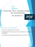 Characteristics of Wastewater Treatment