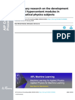 Preliminary Research On The Development of Digital Hypercontent Modules in Mathematical Physics Subjects