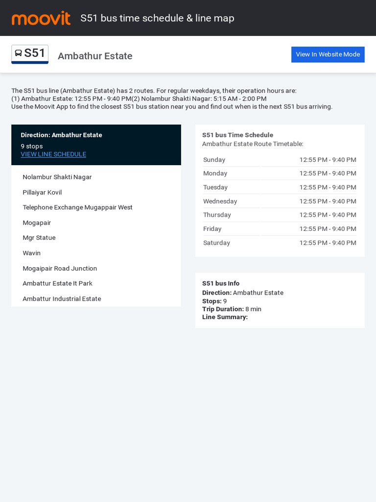 ambathur-estate-s51-bus-time-schedule-line-map-pdf