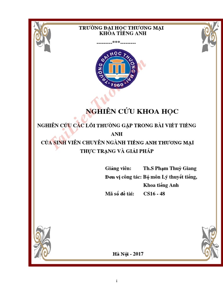 BÀI NGHIÊN CỨU KHOA HỌC TRONG NGÀNH NGÔN NGỮ ANH VỚI PHÂN TÍCH DỮ LIỆU VÀ HÌNH ẢNH MINH HỌA