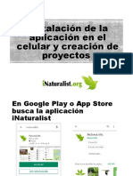 Instalación de La Aplicación en El Celular y Creación de Proyectos