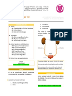 Our Lady of Fatima University Urinalysis Midterm Exam