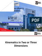 Lecture 4 Kinematics in 2 and 3 Dimensions - AY2022