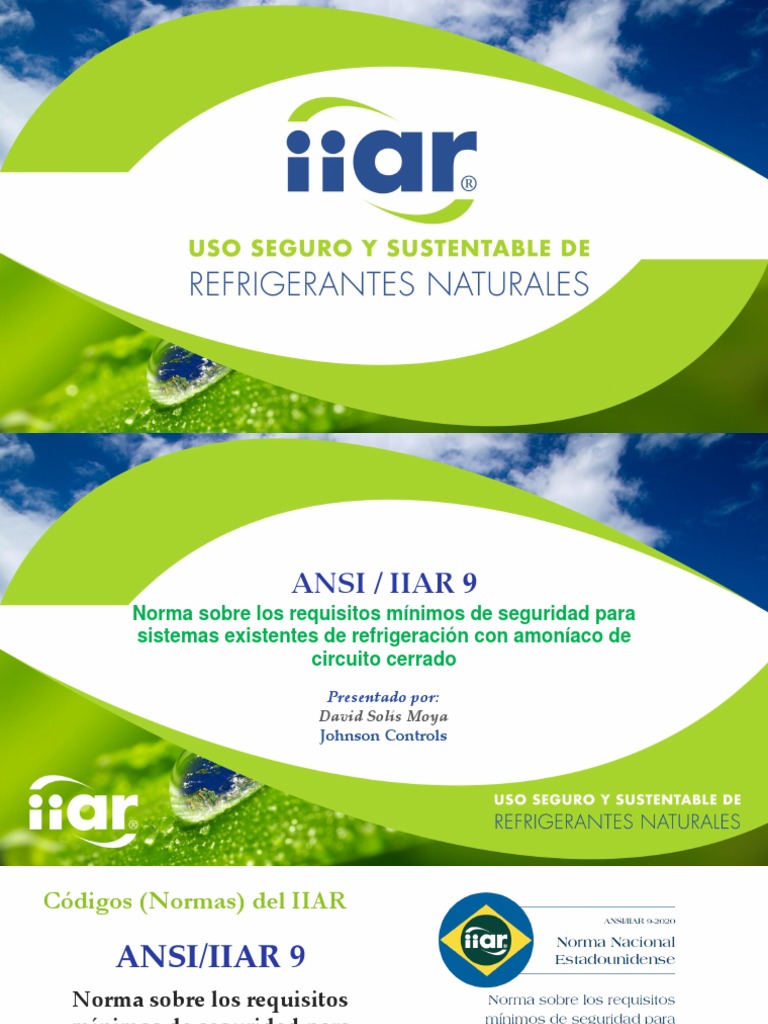 Seguridad en Refrigeración Amoníaco IIAR 9 | PDF | Ventilación ...