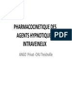 Pharmacocinetique Des Agents Hypnotiques Intraveineux Intraveineux