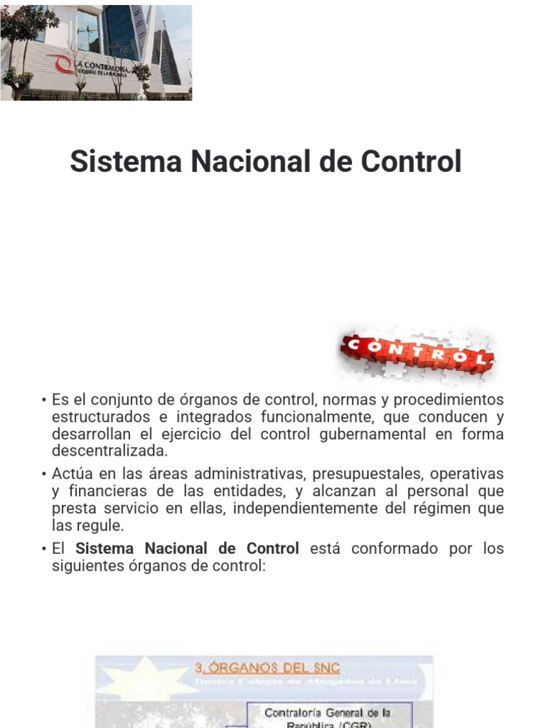 Estructura del Sistema Nacional de Control | PDF | Contralor | Auditoría