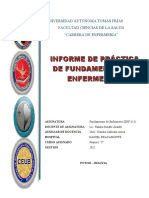 Informe de Práctica de Fundamentos de Enfermeria I