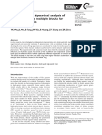 Tribological and Dynamical Analysis of A Brake Pad With Multiple Blocks For A High-Speed Train