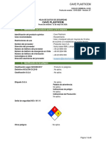 HOJA DE DATOS DE SEGURIDAD CAVE PLASTICEM Fecha de Emisión - 12 de Mayo de - Cave Plasticem - No Aplica. No Aplica.