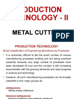 Production Technology - Ii: Metal Cutting