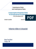 Inteligencias Múltiples en La Discapacidad: Sociedad Argentina de Pediatría Fundación Sociedad Argentina de Pediatría