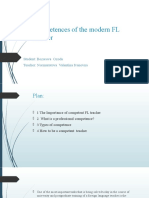 Competences of The Modern FL Teacher