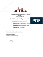 Examen 2do Parcial Geometría Descriptiva UFHE Facultad Ingeniería Industrial