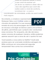 Cena de chuveiro na série Demos e discussão sobre intimidade