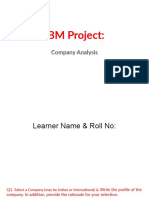 IBM Project:: Company Analysis