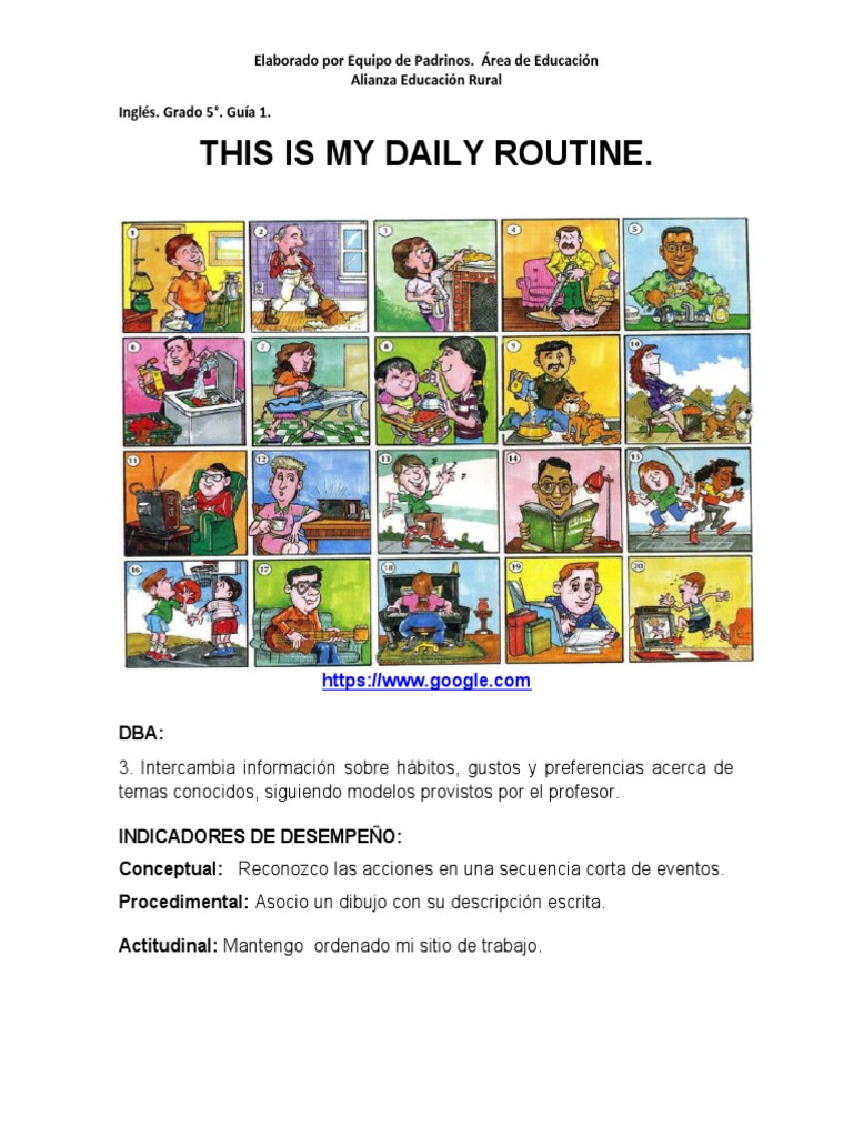 Ingles Guía 1 Quinto PDF