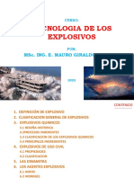Tecnologia de Los Explosivos: Msc. Ing. E. Mauro Giraldo Paredez