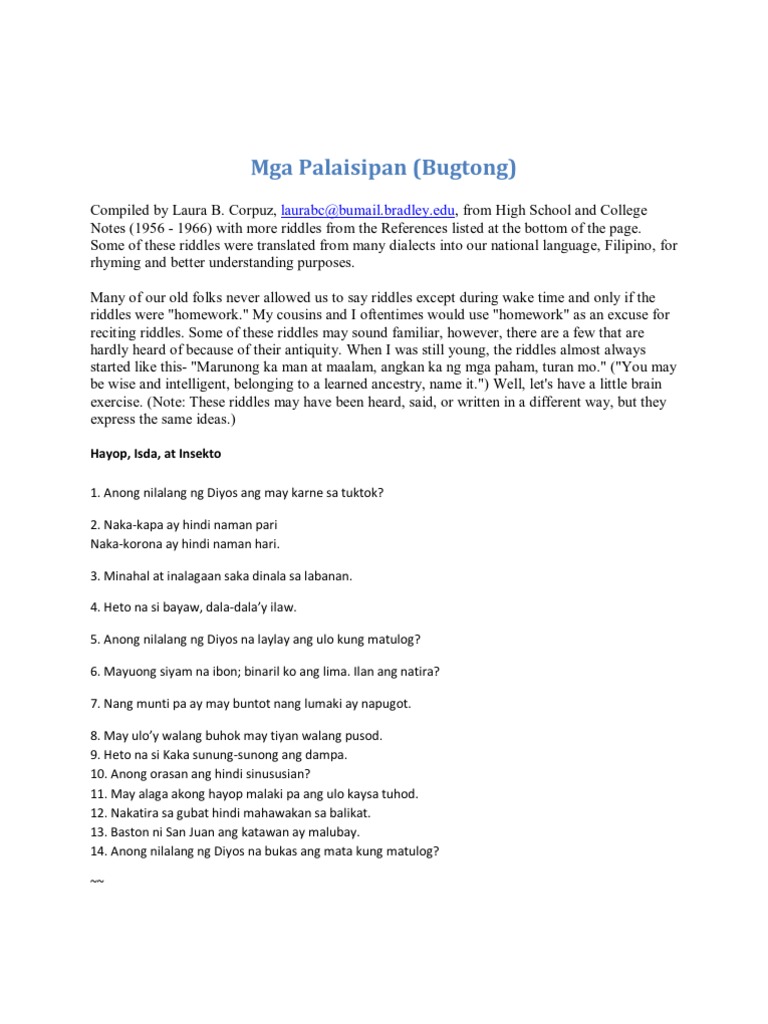 Mga Palaisipan