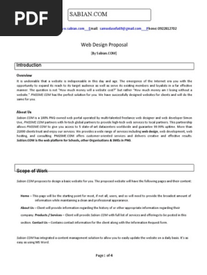Freelance Web Design Proposal