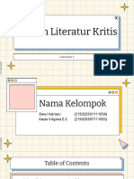 Telaah Literatur Kritis: Kelompok 3