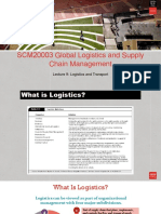 Lecture 9 Logistics and Transport 