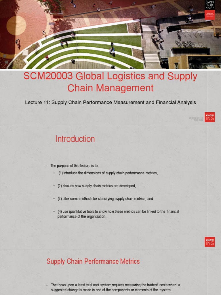 Lecture 11 Supply Chain Performance Measurment and Financial Analysis | PDF