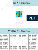 2013 Na Yin Calendar Guide