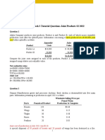 ACCT3203 Week 3 Tutorial Questions Joint Products S2 2022: Product Separable Costs Sales Value