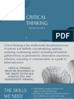 Critical Thinking: Praveen Kumar R