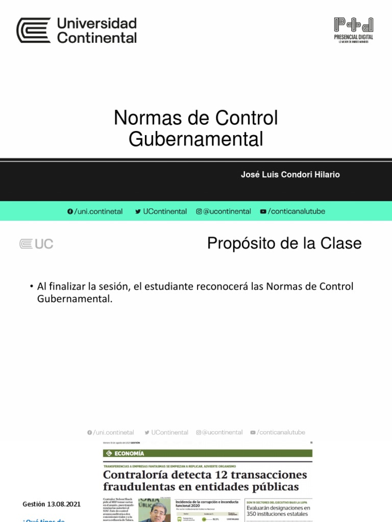 Normas de Control Gubernamental en Perú | PDF | Auditoría | Gobierno