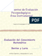 Instrumentos de Evaluación Psicopedagógica Área Instrumental