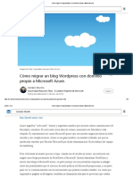 Cómo Migrar Un Blog Wordpress Con Dominio Propio A Microsoft Azure