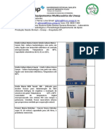 Equipamentos Multiusuários Da Unesp: Lgflima@fmva - Unesp.br Gilmara@