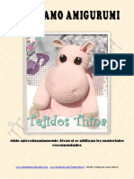 Hipopótamo tejido con instrucciones