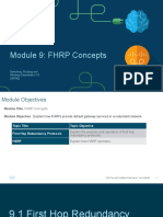 Module 9: FHRP Concepts: Switching, Routing and Wireless Essentials v7.0 (SRWE)