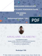 Mata Kuliah Filsafat Pendidikan Islam Stik Kendal 2023 Muhammad Fathoni, S.Pd.I., M.S.I