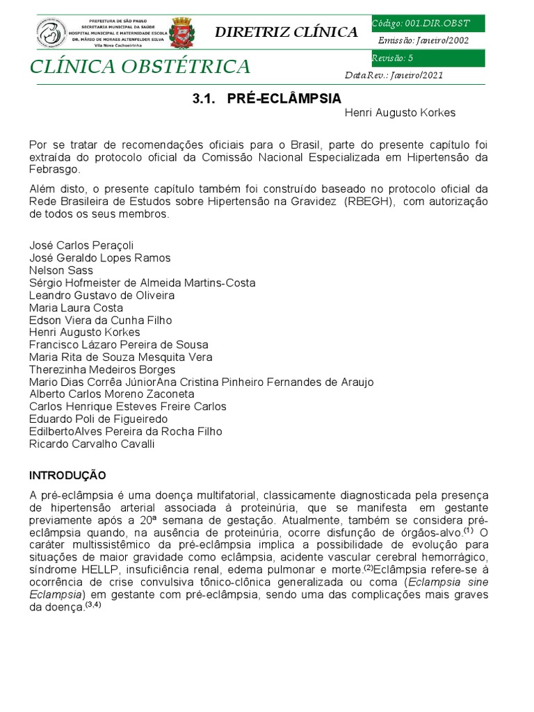 Pre Eclampsia Eclampsia Hellp Sindrome Cachoeirinha 2021 | PDF ...
