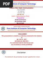 Pune Institute of Computer Technology: Subject: Fiber Optic Communication