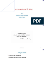Measurement and Scaling: by Prof (DR.) Harsh Vardhan 20 /11/2022