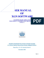 User Manual OF XGN Software: To Submit Online Application For Consent / Authorization/ Registration