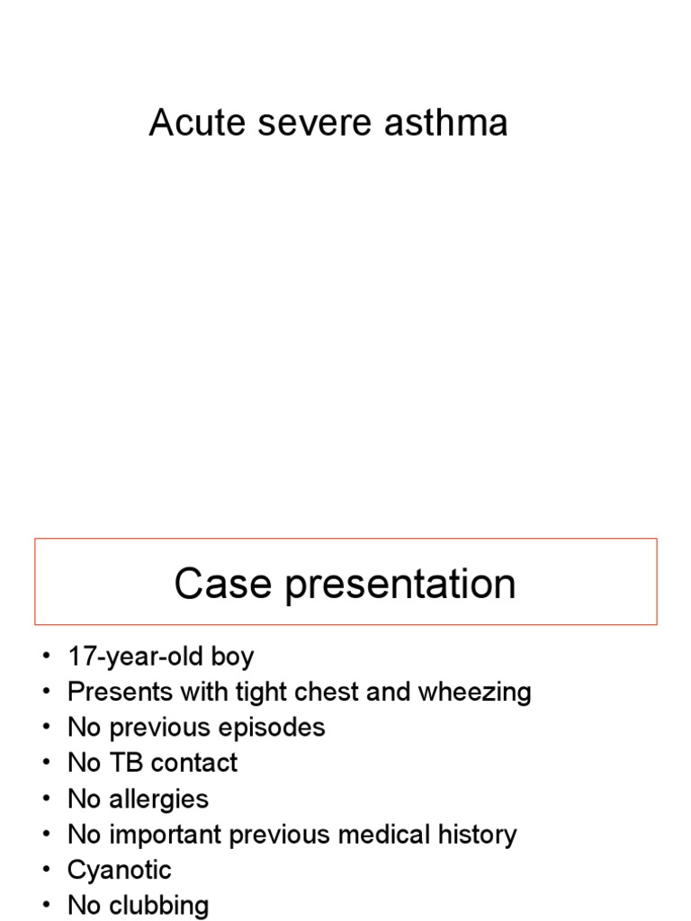 Acute Severe Asthma PDF Asthma Corticosteroid