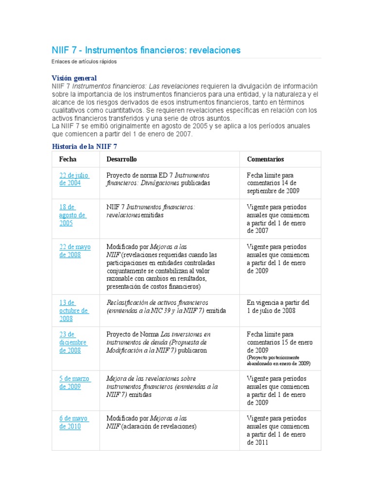 Niif 7 | PDF | normas internacionales de INFORMACION FINANCIERA ...