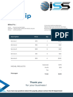 White and Green Minimalist Coffe Shop Invoice