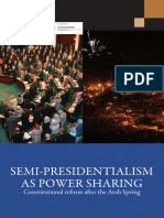 Semi Presidentialism As Power Sharing Constitutional Reform After The Arab Spring